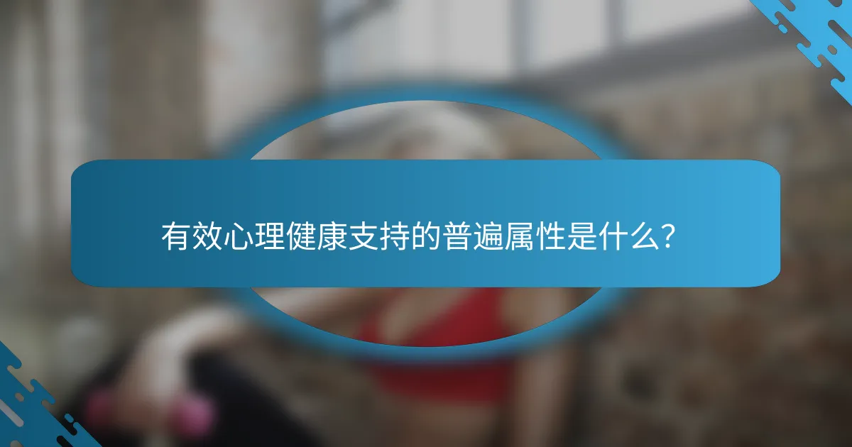 有效心理健康支持的普遍属性是什么？